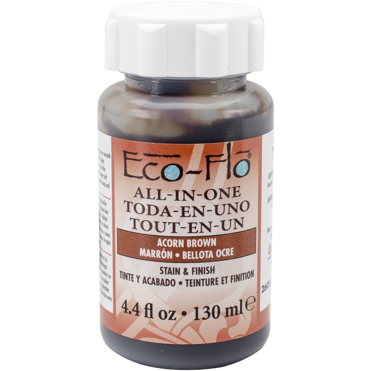 Eco-Flo All-In-One Stain And Finish 4.4 Ounce, Acorn Brown 2605-03